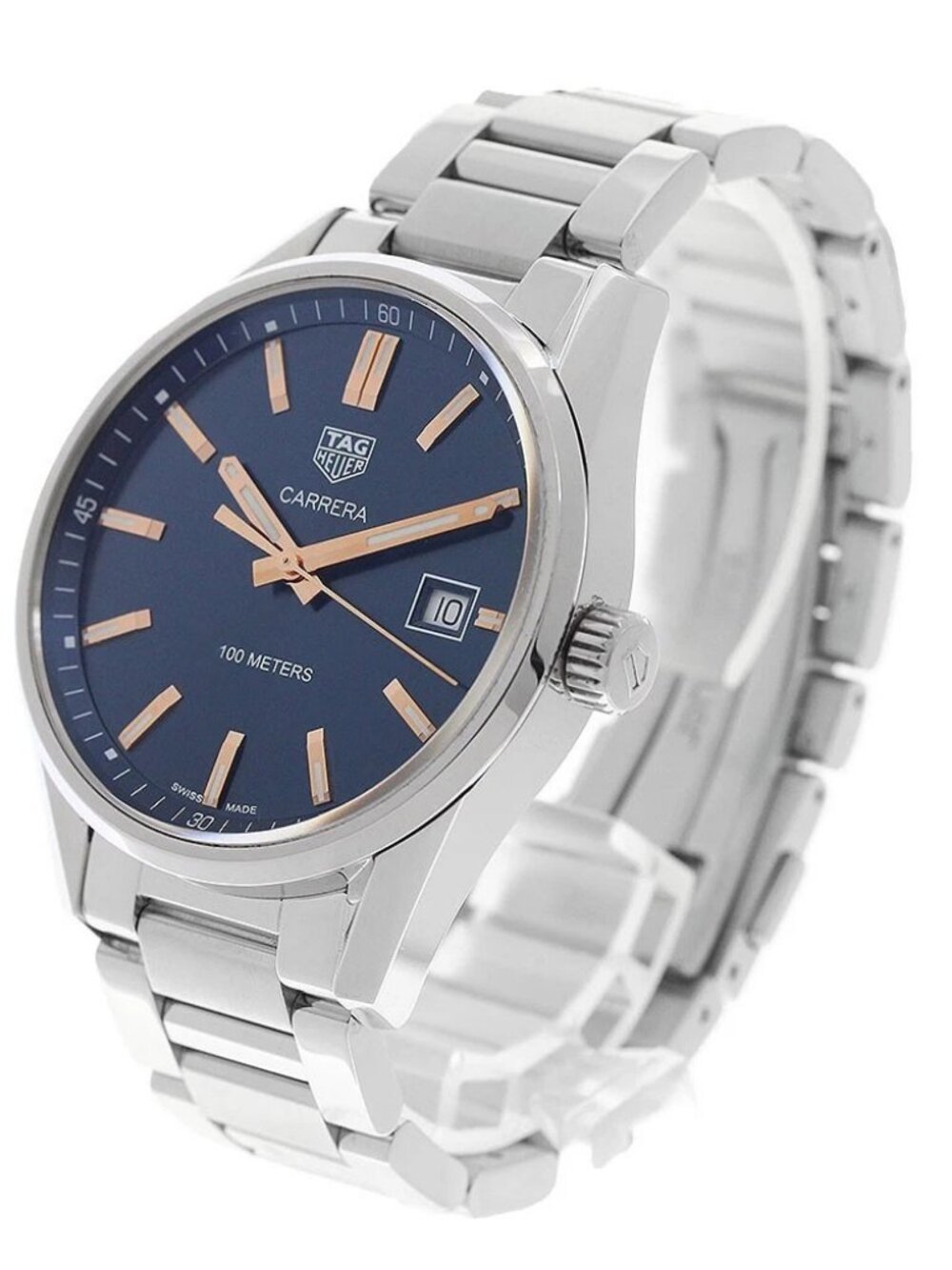 TAG HEUER Carrera WAR1112 Date Navy Dial Quartz Men's Watch_965453
